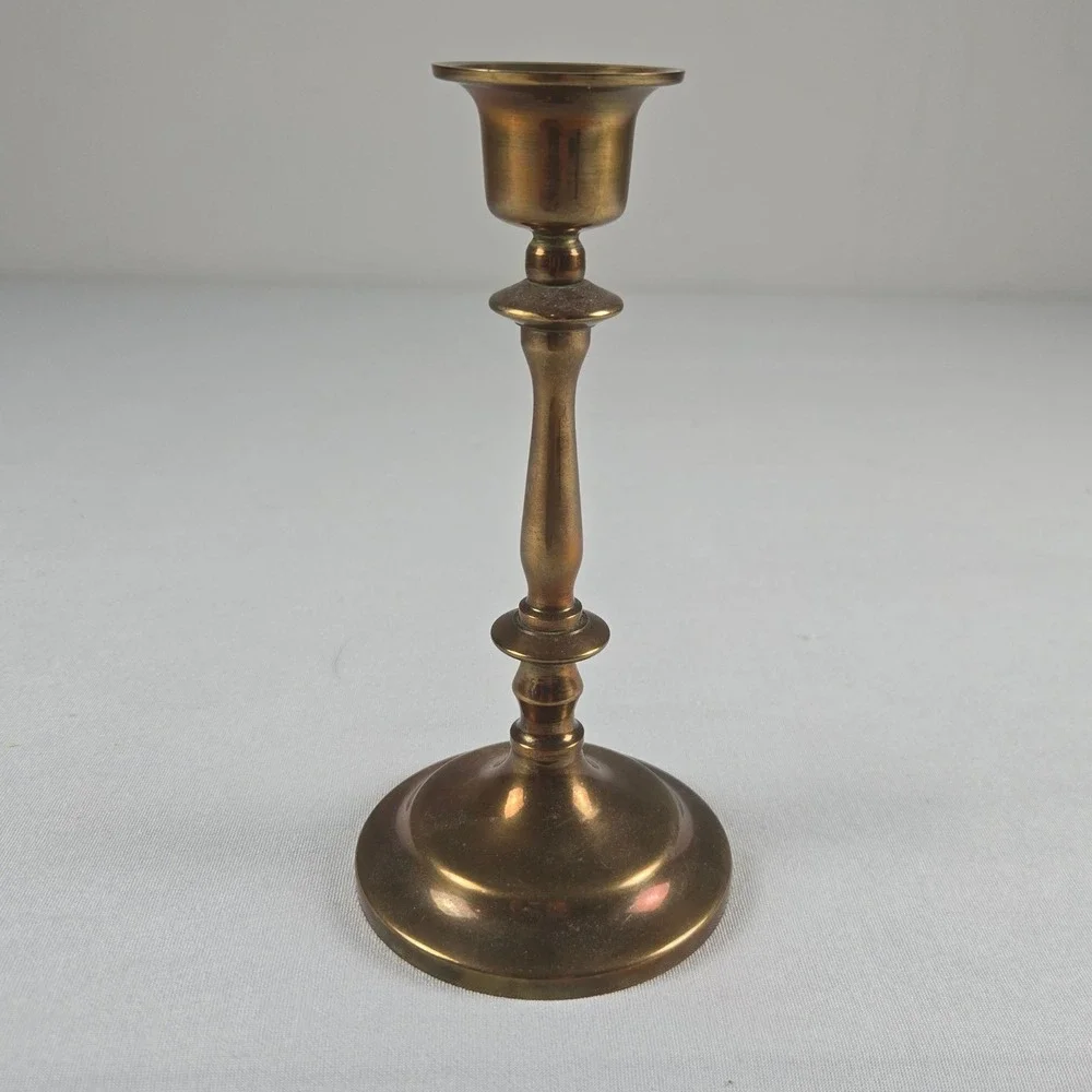 CAWA Denmark Solid Brass Candlestick Holder Danish Mid Century Modern 7